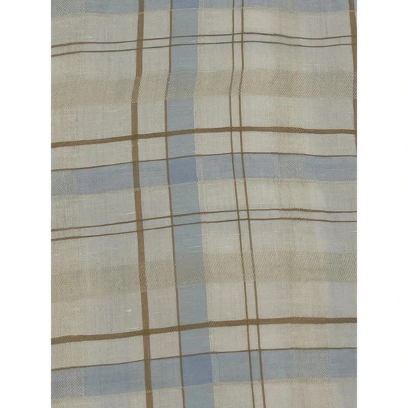 Faconnable Shirt Men’s XXL White Multi Linen Cotton Plaid Long Sleeve Vtg - Picture 14 of 15